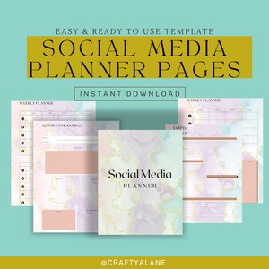 Social Media Planner| Printable Planner| Social Media Kit| Instagram Planner| Content Planner| Instagram Planner|YouTube Planner| PDF