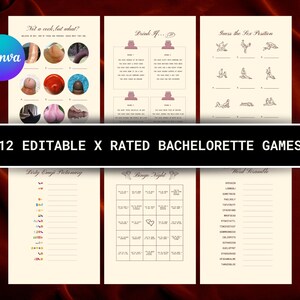 Printable Dirty Bachelorette Party Games Bundle Editable Hen Party Game Pack Adult Bridal Shower Fun Perfect Match Theme