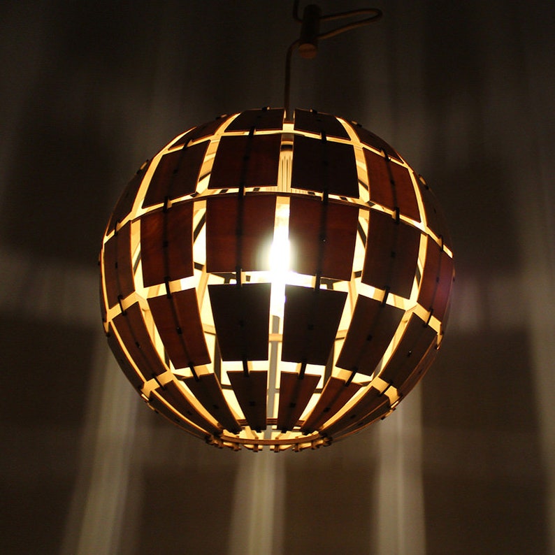 Spherical solid wood pendant light,\u00a0Natural\u00a0wooden\u00a0color,4\u00a0kinds\u00a0of\u00a0different\u00a0colors cord,110-240 V50-60 Hz,\u00a0\u00a0Free\u00a0Shipping\u00a0Worldwide.
