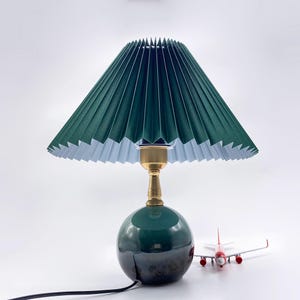 GDMES T037-33-B, Fabric Bedside Lamp,Ceramic Nightstand Lamp,Ceramic Desk Lamp,Decor Table Lamp, Ceramic Lighting,Width 13” by Height 14.5”