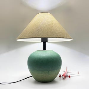 GDMES T046-5,Ceramic Table Lamp, Nightstand Lamp,Contemporary Table  Lamp,Bedside Table Lamp, Bedroom Lighting,Night Lamp,Fabric Lampshade