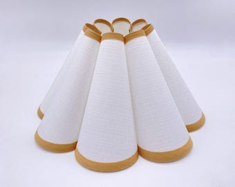 Pantalla de tela hecha a mano con ribete dorado, tamaño personalizado, pantallas de lámpara, iluminación personalizable para el hogar o la oficina, 110-240 V/50-60 Hz.