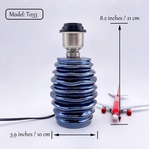 GDMES T053,Table Lamp&#39;s Ceramic Base with Different Color Power Cord,Ceramic Lamp Base,Ceramic Decorative Craft,Room Lamp,Size W3.9&quot; X H8.2&quot;