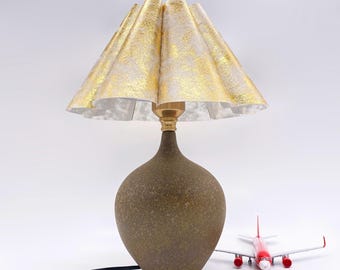 Ceramic Table Lamp, Colorful Lampshade, Bedroom Nightstand Lighting