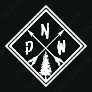 Pacific North West Arrows and Tree Vinyl Decal