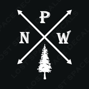 PNW Pacific North West Vinyl Decal Sticker