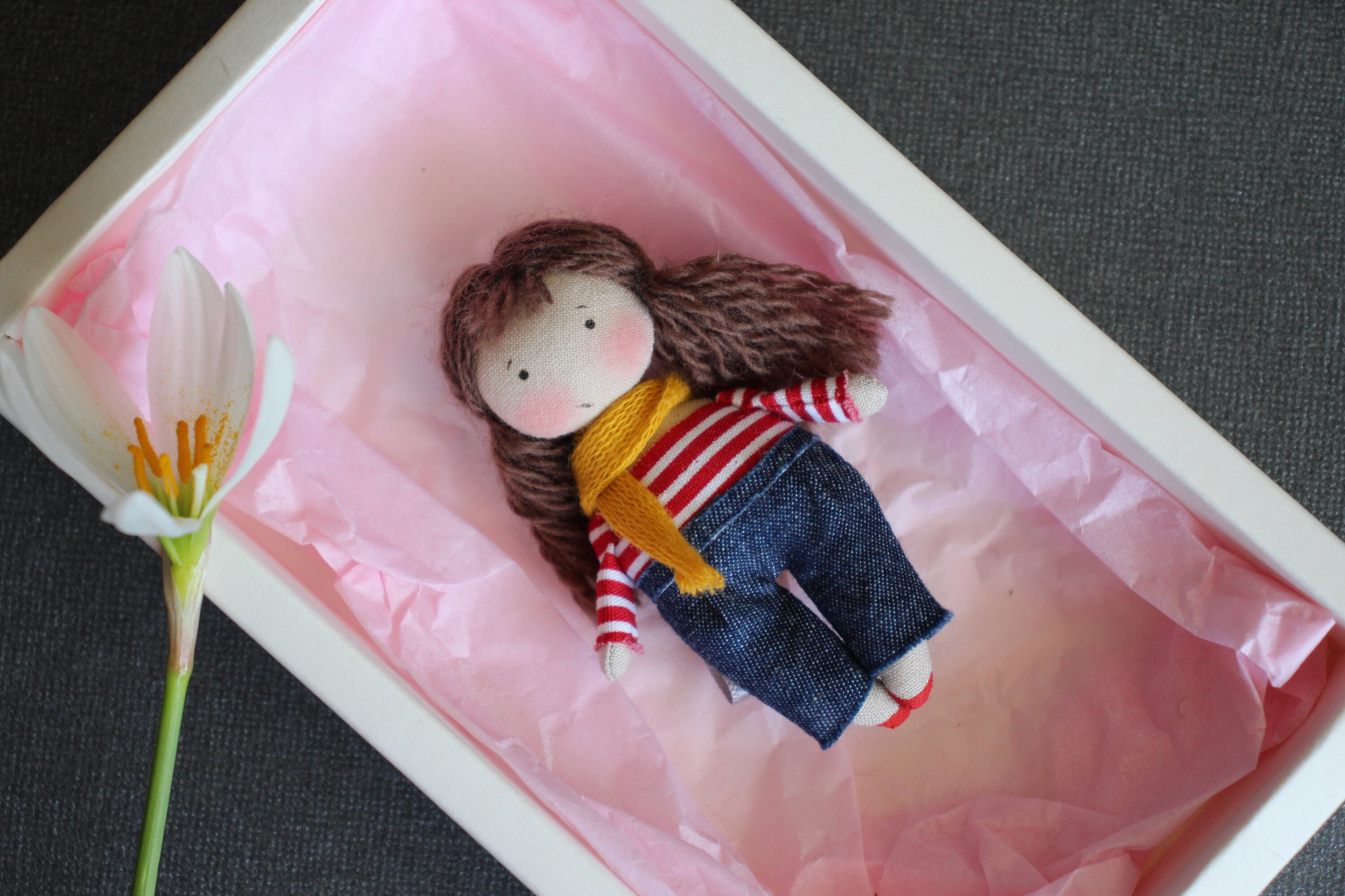 Mini Rag Doll Miniature Rag Doll, Small Textile Doll for 1/12 Scale Dolls House ...