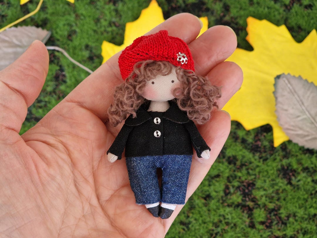 Mini Rag Doll Miniature Rag Doll, Small Textile Doll for 1/12 Scale Dolls House ...