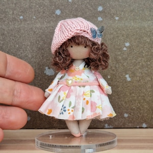 Decorative Textile Doll for Dollhouse Miniature Collection 1:12 Scale