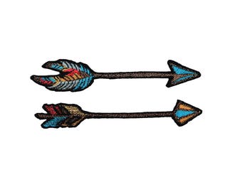 Rustic Arrows Iron On Applique, Arrows Iron on Patch, American Patch, Native Applique, Native Patch, Kids Patch, Embroidered Patch