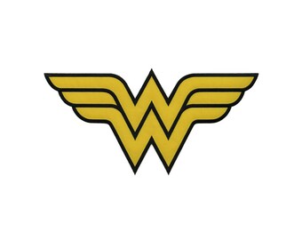 Wonder Woman Iron On Patch, Official DC Comics Iron On Applique, Superhero Patch, Wonder Woman Logo