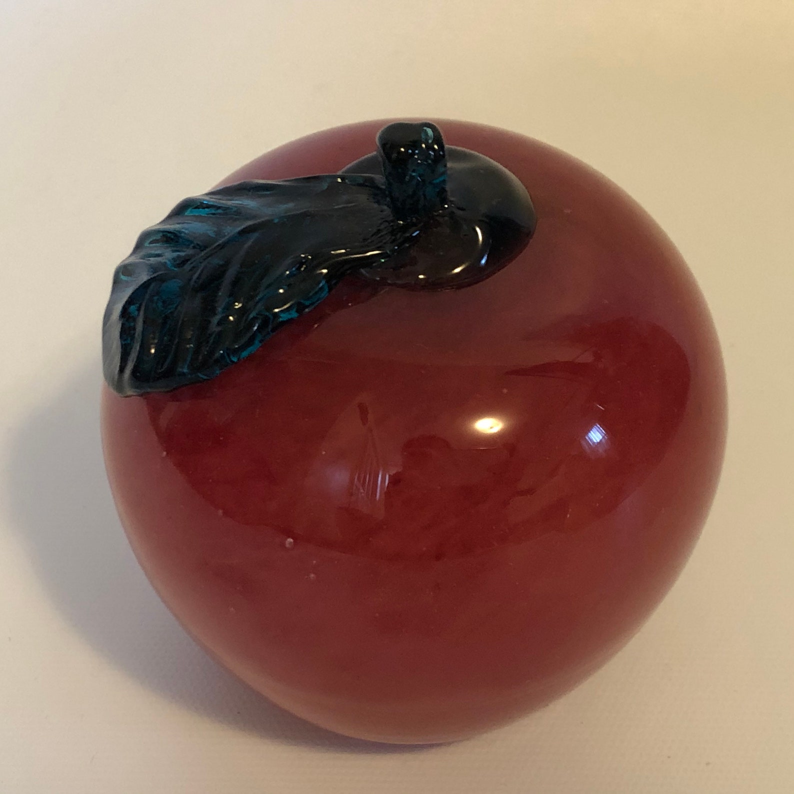 Hand blown glass fruits decor apple pear & plum Etsy.de