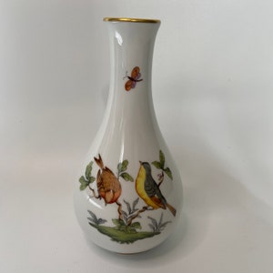 Herend Rothschild Bird Bud Vase 7052 RO 8