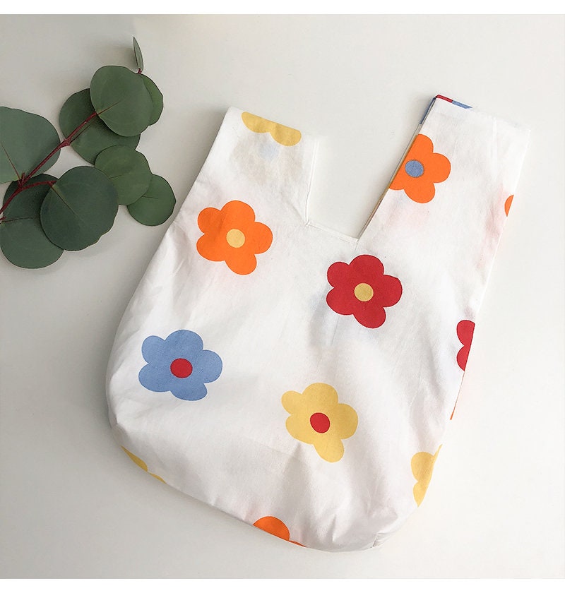 Handmade Cotton Fabric Wrist Bag Knot Bag | Etsy