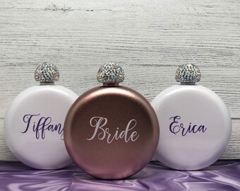Glam Glitter Bridal Flask, Bridesmaid Gift