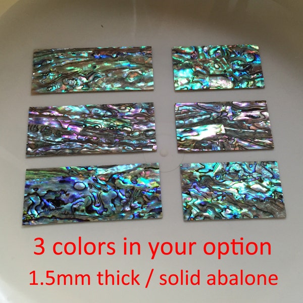 Thickness 1.5mm(0.059") AAA Grade 100% Natural Paua Abalone Laminated Shell Blank Slab Inlay Sheet Material Knife Handle / Guitar Instrument