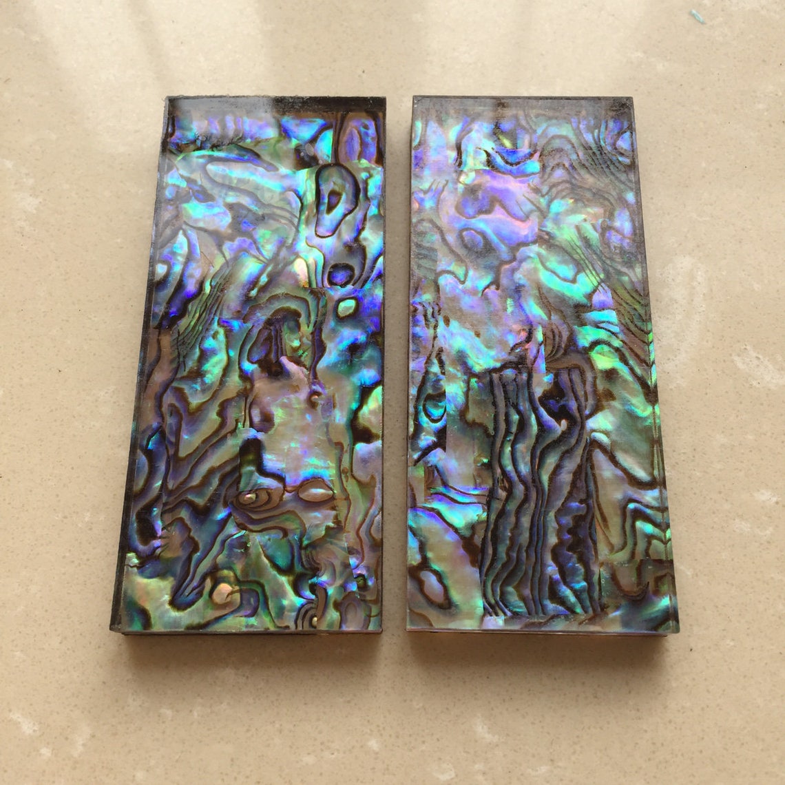 1 Pair Natural Pura Abalone Shell Knife Handle Inlay Scale Etsy