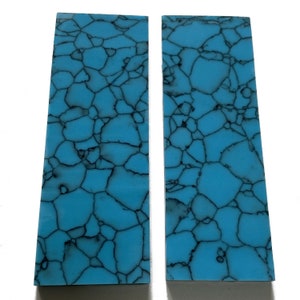 2 pezzi 125x42x6mm ricostituito pietra preziosa in resina turchese dell&#39;Arizona materiale di ricostituzione scala vuota per manico del coltello / intarsio per gioielli di chitarra