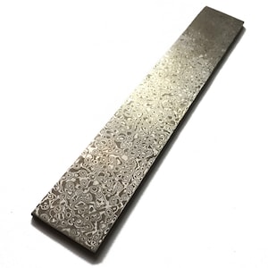 30x200x3mm Stainless Damascus Steel Rose Sandwich Knife Handle Billet Blank Scale Heat Treated Blade Sheet Parts