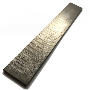 30x200x3mm Stainless Damascus Steel Wave Pattern Knife Handle Billet Blank Scale Heat Treated Blade Sheet Parts
