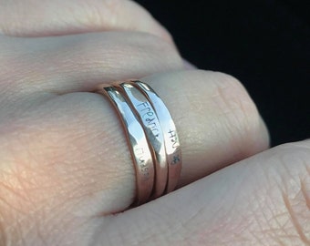 White Gold Name Ring - Etsy Australia