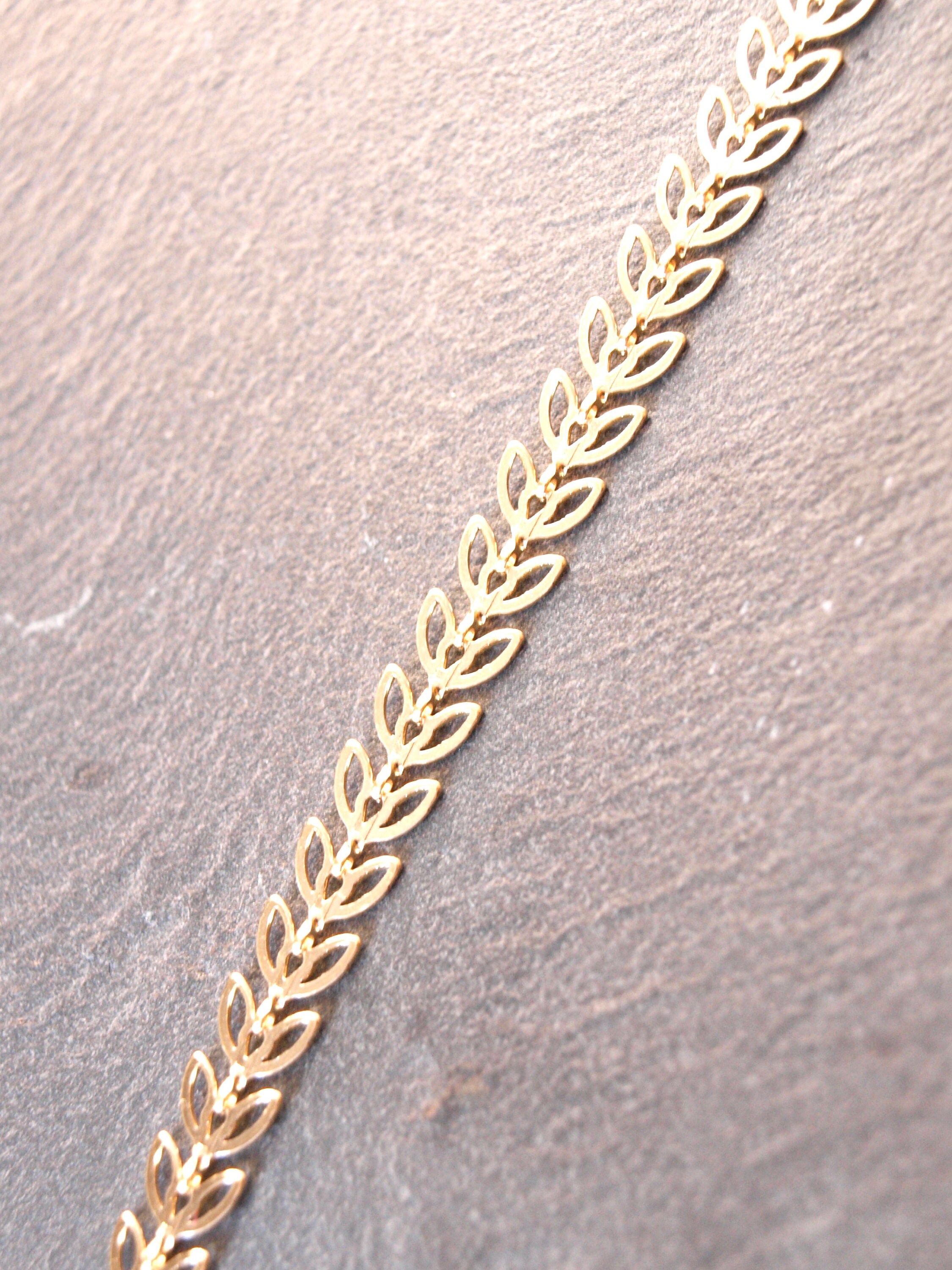 Fine gold bracelet open cob chain women's bracelet overlay