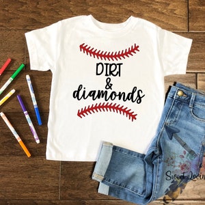 Dirt & Diamonds |Toddler T-Shirt | Kids T-Shirt | Baseball Kids Shirt | Trendy Toddler Shirt | Kids Graphic Tee | Toddler Graphic Tee |