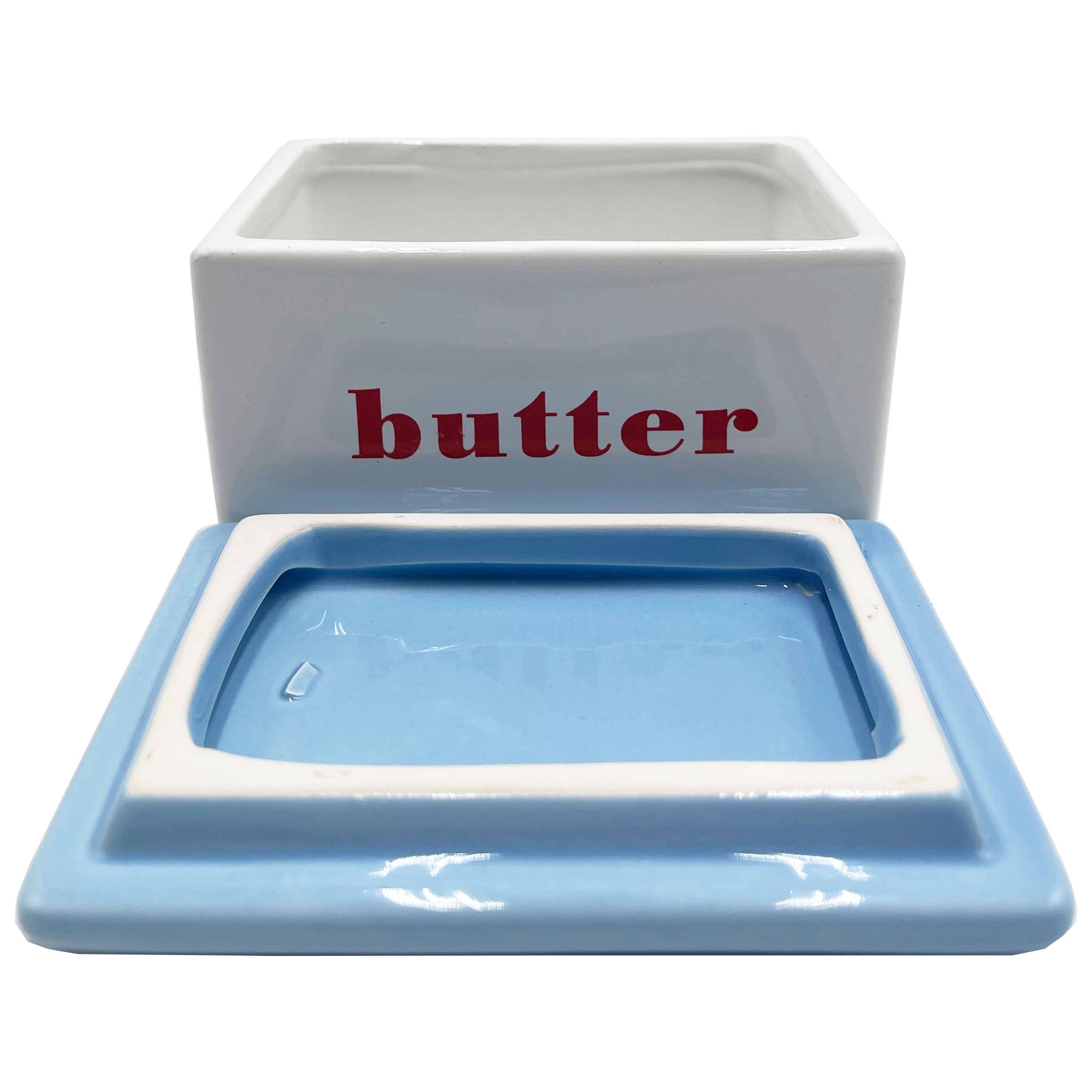 Ceramic Butter Box, Vintage Butter Keeper Dish With Lid Etsy
