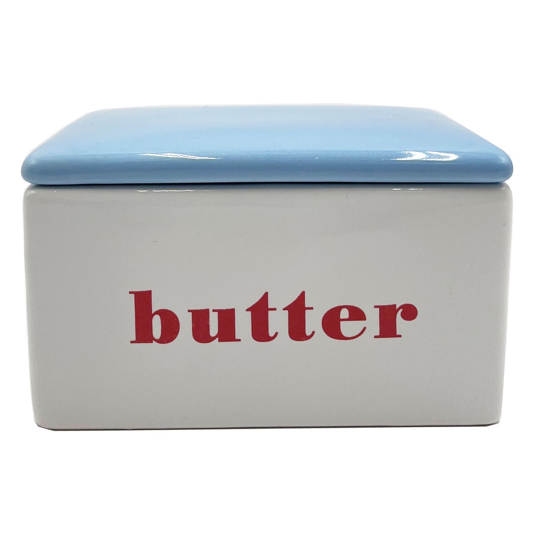 Ceramic Butter Box, Vintage Butter Keeper Dish With Lid Etsy
