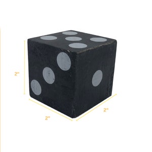 Large Decorative Mango Wood Dice, Set of 4 Dice for Tabletop, Shelf & Standing Display image 3