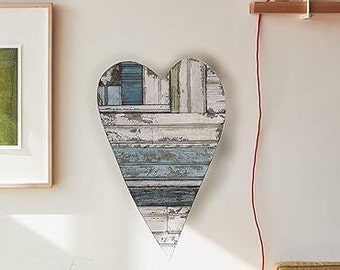 Wood Heart Wall Decor - Rustic Decor Made of Wood Pieces