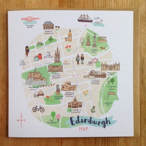 Map of Edinburgh card