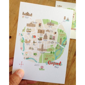 Map of Oxford Postcard