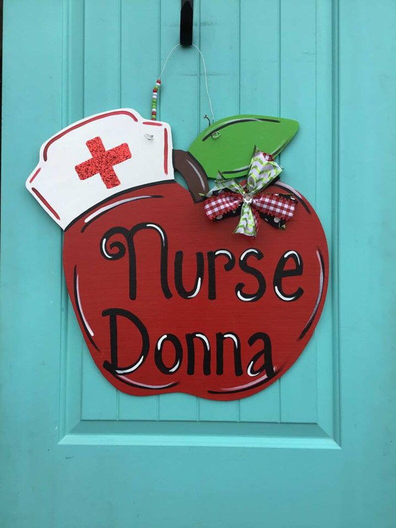 School Nurse Door Hanger Nurse Door Hanger School Nurse Etsy