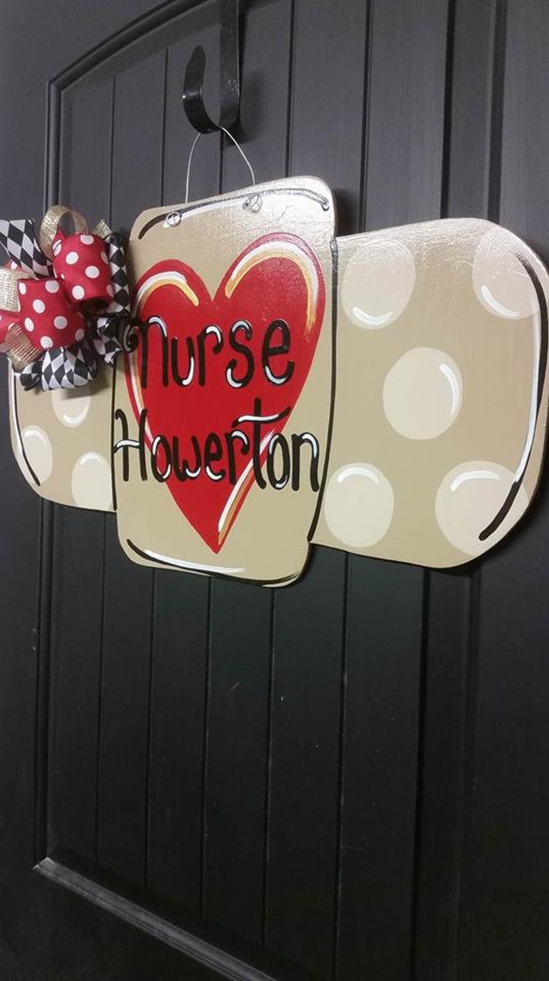 Bandaid door hanger band aid door hanger nurse door hanger Etsy