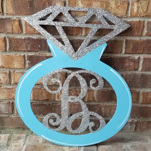 Bridal Shower Sign Door Hanger Wedding Ring