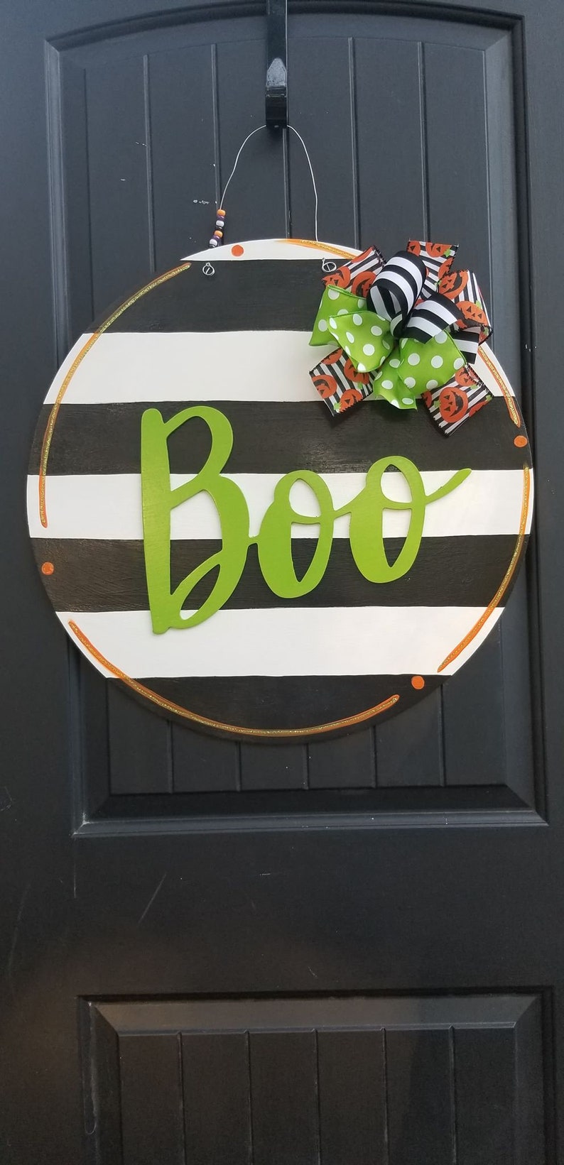 Boo Door Hanger Halloween Door Hanger Fall Door Hanger Boo Etsy