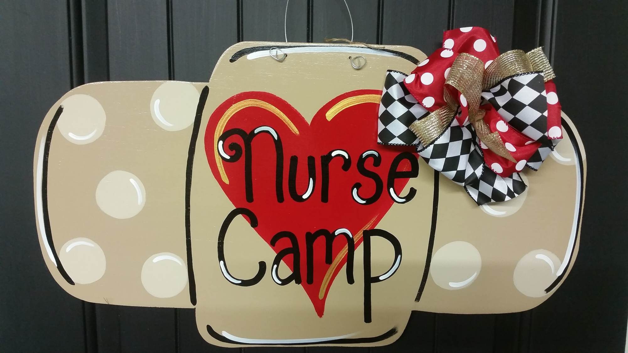 Bandaid door hanger band aid door hanger nurse door hanger Etsy