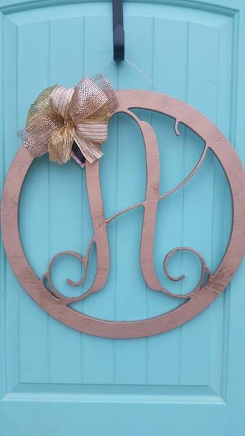 Monogram Door Hanger Initial Door Hanger M Door Hanger Etsy