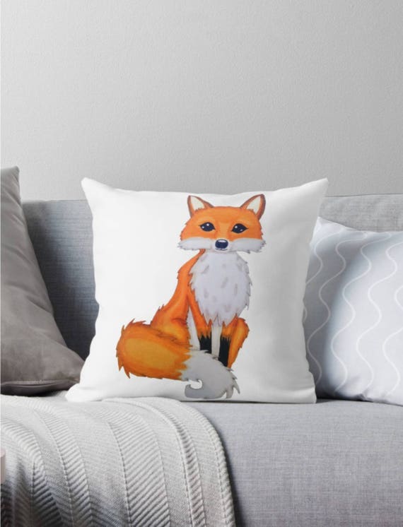 Fox pillow fox nursery decor nursery throw pillow orange Etsy