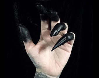 Black Claw Nail Ring, Claw Rings, Gothic rings, Alternative Rings, Cosplay Rings, Costume Rings, Costume Accessory, Alternative Accessory