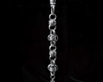 Chainmail Keyring Style 3, Chainmaille Keyring, Chainmail Bag Charm, Bag Accessory,Gothic Accessories, Stainless Steel,Handmade,Unisex Gifts