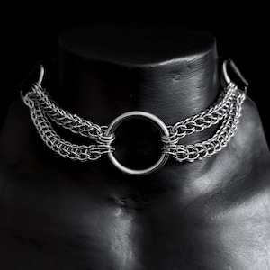 Chainmail Choker Necklace, Chainmaille Necklace, Chainmail Jewellery, Medieval Choker, Gothic Jewellery, Stainless Steel,Handmade, Unisex