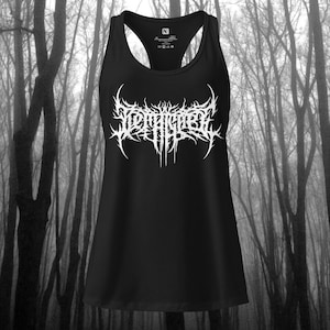 Vengeance Death Metal Women’s Fitted Racerback Tank Top, Death Metal Tank Top, Gothic Tank Top, Cotton Blend Tank, Unisex Apparel, Gothic