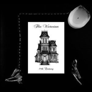 The Victorian, Historical Drawings, B&W Print, Pencil Sketch Print, Historical Building, Fine Art Print, A5, Home Decor, Architecture Sketch