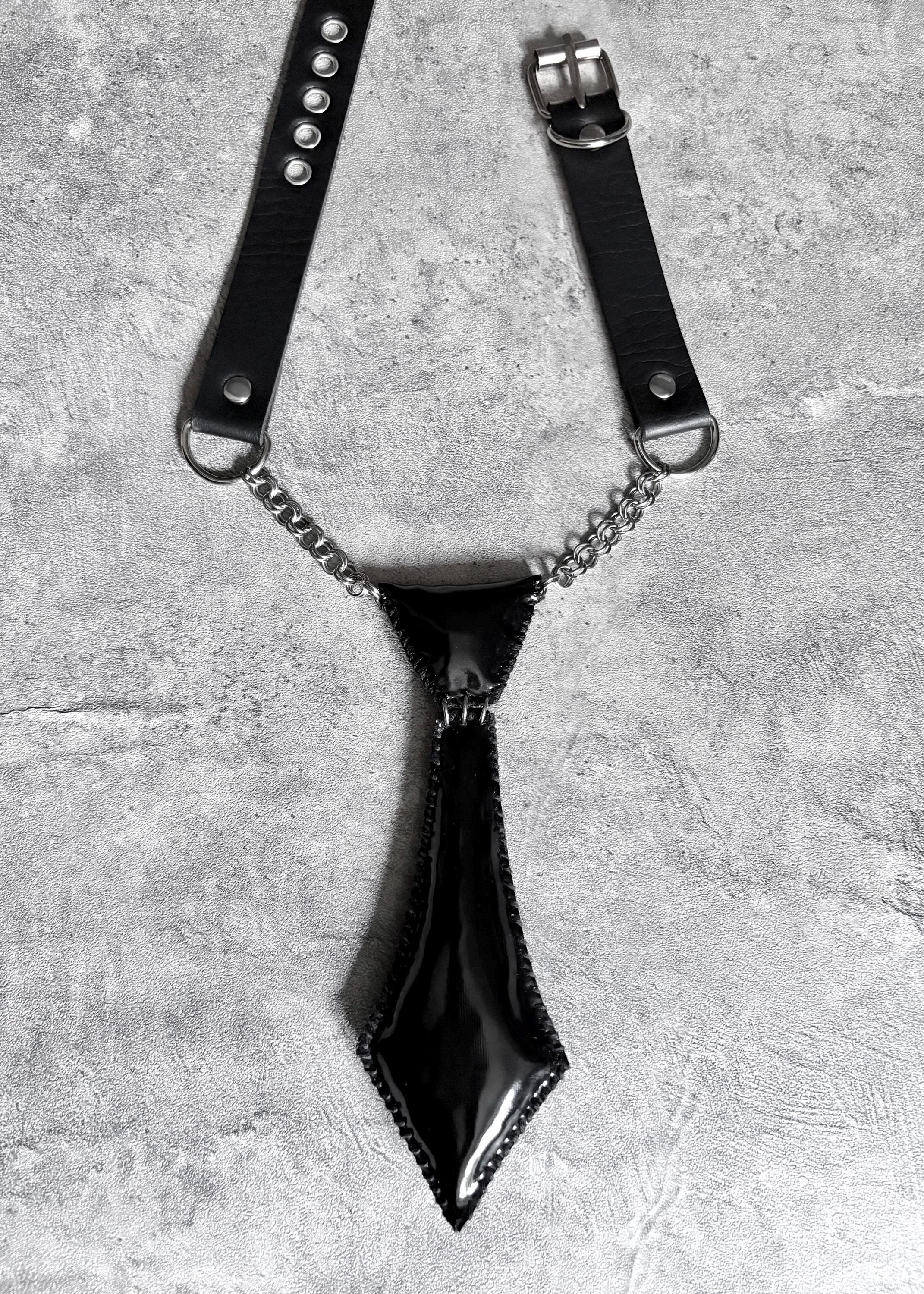 Pvc Choker Puffy PVC Tie Choker Necklace, Avant-garde Choker, Latex Look Jewellery ...