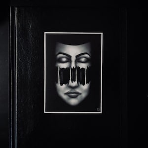 Adesivo in vinile TORN, adesivi in vinile, adesivo fine art, adesivo per laptop, adesivo fustellato, decalcomania in vinile, adesivo OOAK, adesivi gotici