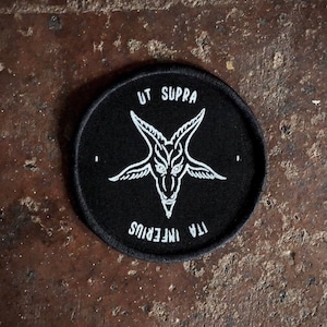 Naszywka do prasowania, Naszywka Baphomet, Naszywka As Above So Below, Naszywka z sitodrukiem, Naszywka Premium, Naszywka do przyszywania, Modne dodatki, Naszywka na kurtkę