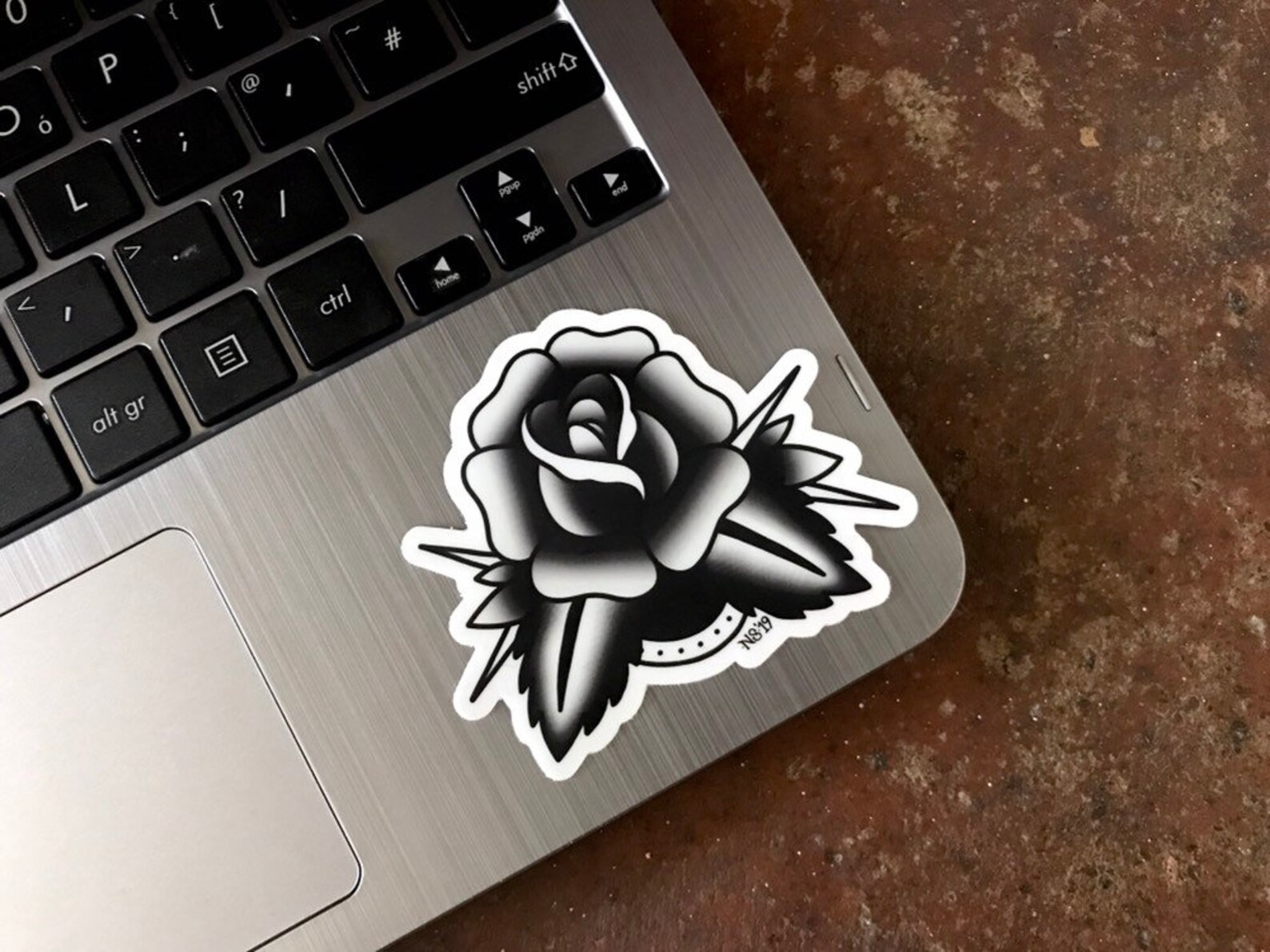Vinyl Sticker Rose Tattoo Sticker Rose & Thorns Sticker | Etsy