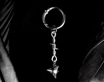 Medieval Flail Barbed Wire Keyring, Keychain, Bag Charm, Boot Charm, Bag Accessory, Gothic Accessories, Handmade, Unisex Gifts